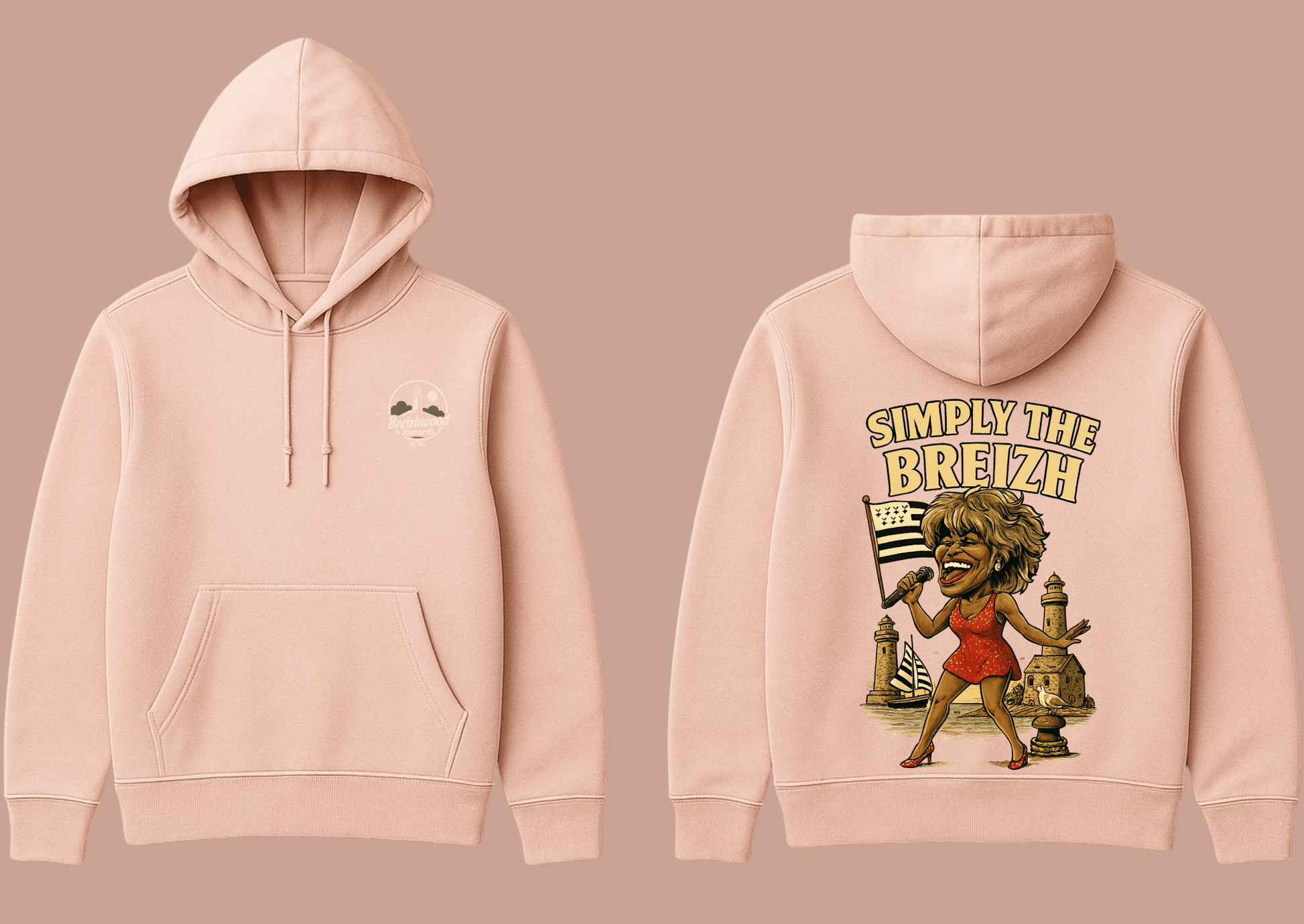 Hoodie femme Breizhwood Records Simply the Breizh - Breizh Brand & Brothers
