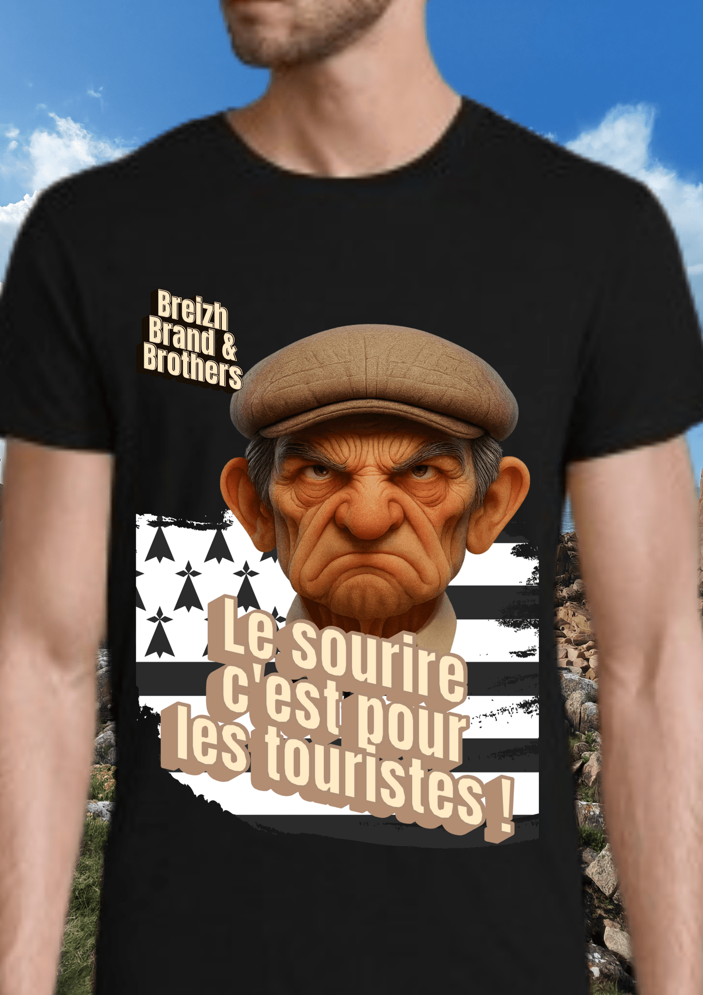 T-shirt comique le sourire Breizh Brand & Brothers - Breizh Brand & Brothers