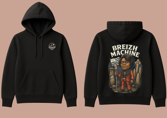 Hoodie homme Breizhwood Records Breizh Machine - Breizh Brand & Brothers