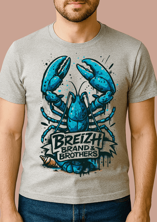 Tshirt homme Homard graffiti Breizh Brand & Brothers - Breizh Brand & Brothers