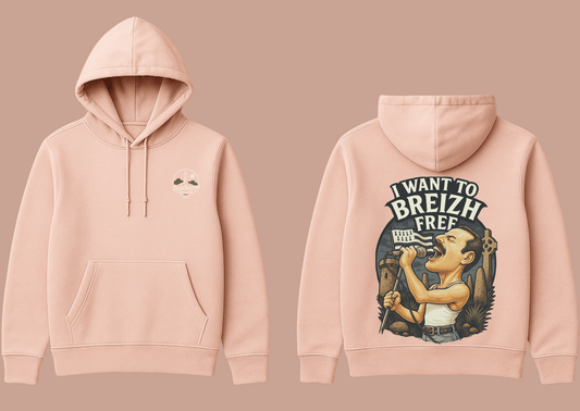 Hoodie Breizhwood Records I want to Breizh free - Breizh Brand & Brothers