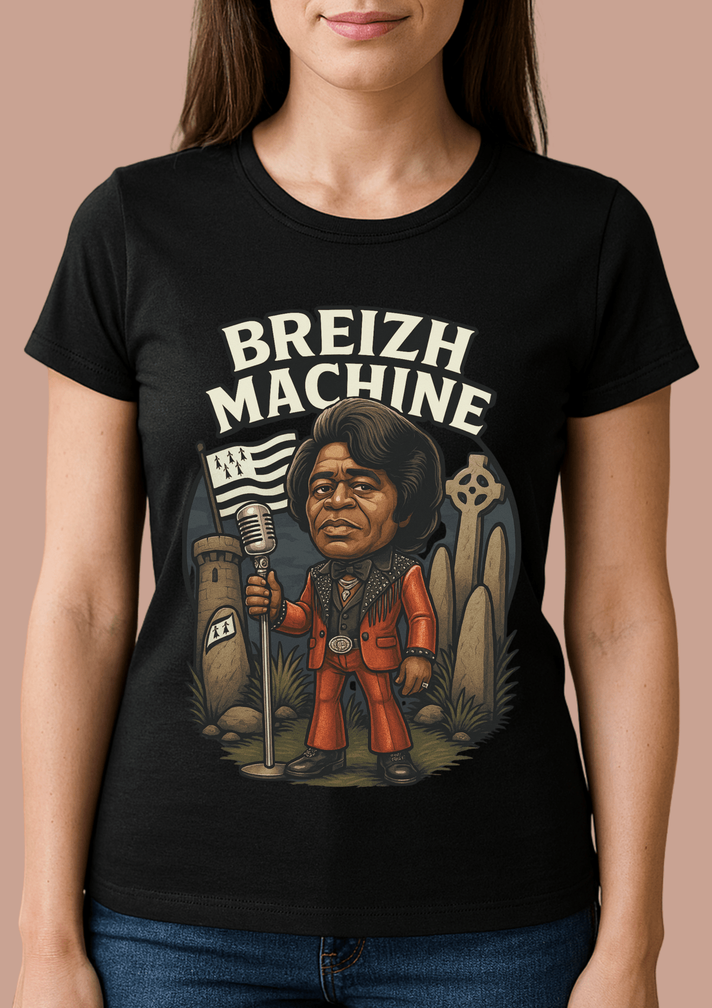 Tshirt femme Breizhwood Records Breizh machine - Breizh Brand & Brothers