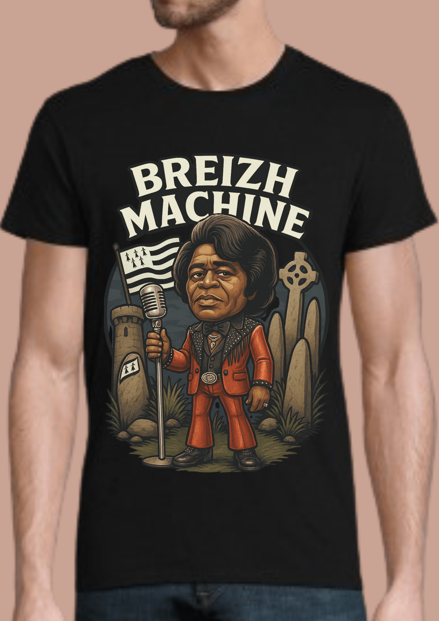 Tshirt homme Breizhwood Records Breizh Machine - Breizh Brand & Brothers