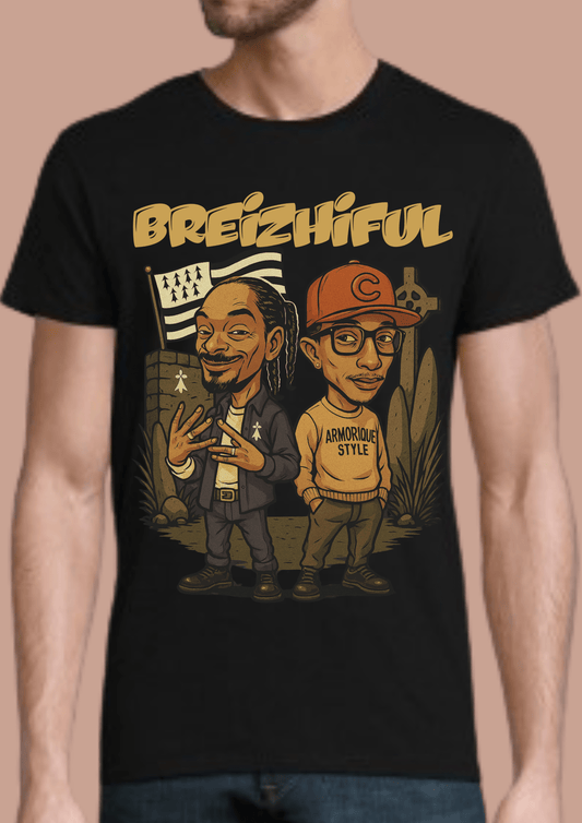 Tshirt Homme Breizhwood Records Breizhiful - Breizh Brand & Brothers
