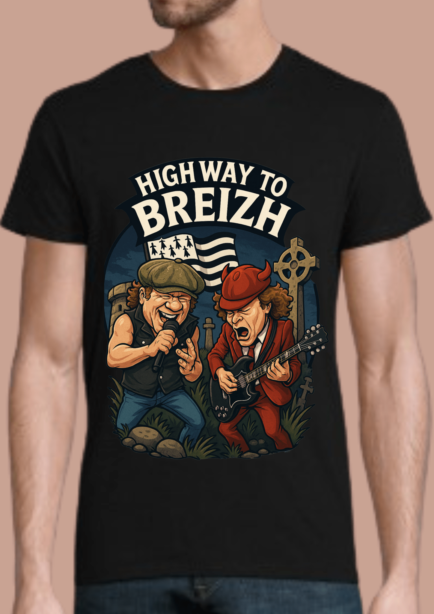 Tshirt homme Breizhwood Records Highway to Breizh - Breizh Brand & Brothers