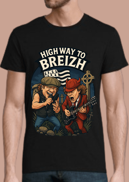 Tshirt homme Breizhwood Records Highway to Breizh - Breizh Brand & Brothers