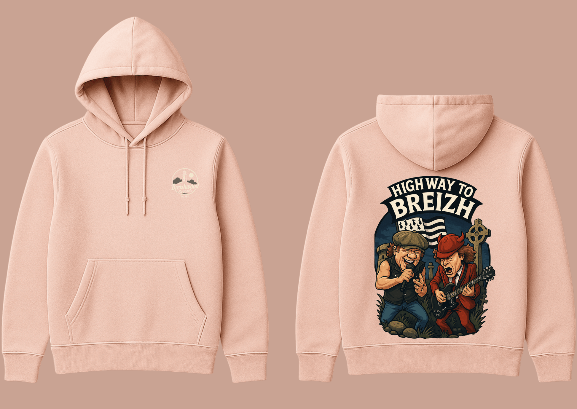 Hoodie femme Breizhwood Records Highway to Breizh - Breizh Brand & Brothers