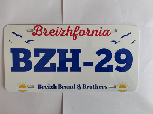 Plaque d immatriculation décorative - Breizh Brand & Brothers