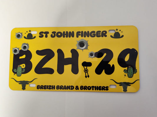 Plaque d immatriculation décorative - Breizh Brand & Brothers