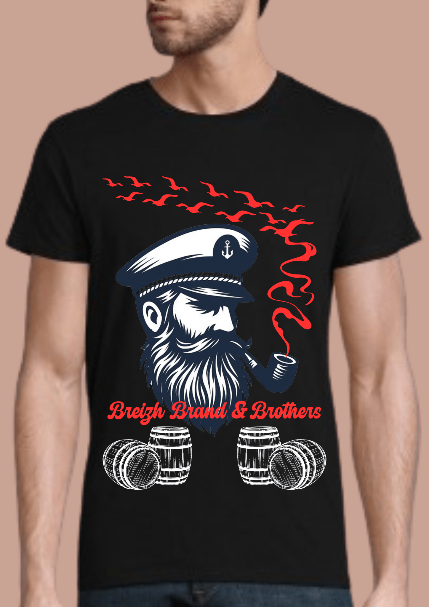 Tshirt homme capitaine Breizh Brand & Brothers - Breizh Brand & Brothers