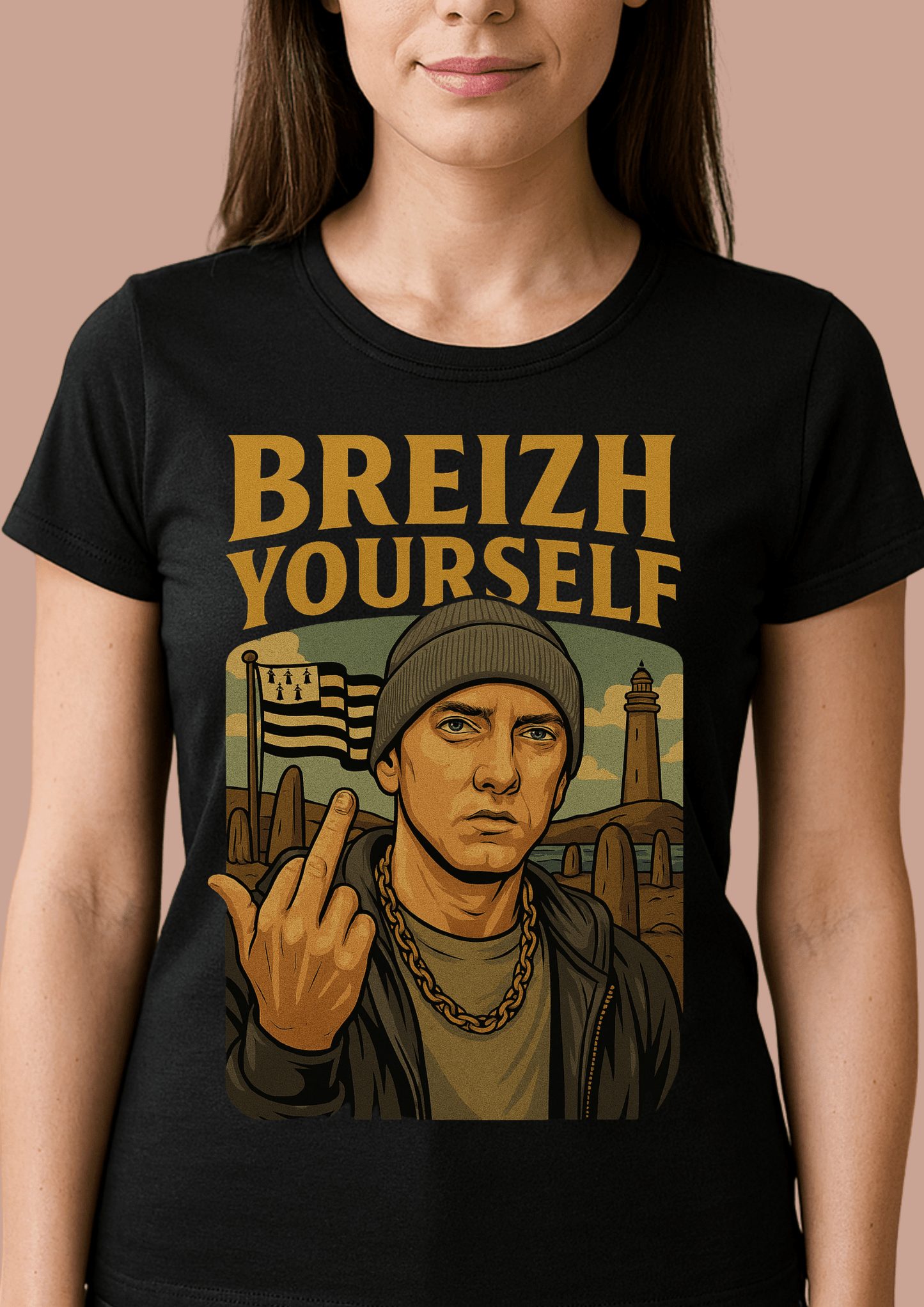 Tshirt femme Breizhwood Records Breizh Yourself - Breizh Brand & Brothers