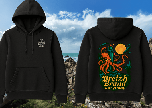 Hoodie Homme Breizh Brand & Brothers Kraken old school - Breizh Brand & Brothers