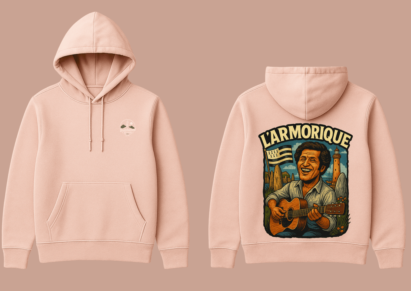 Hoodie femme Breizhwood Records l Armorique - Breizh Brand & Brothers