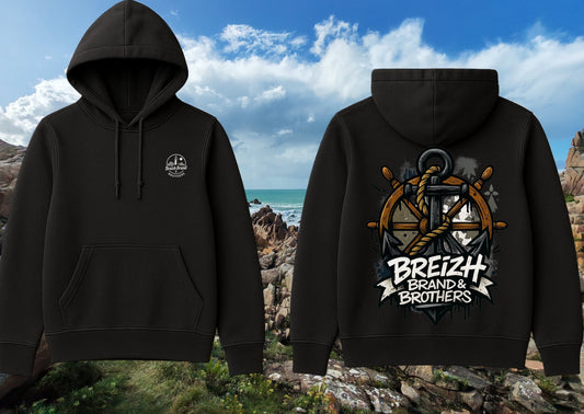 Hoodie homme Breizh Brand & Brothers ancre graffiti - Breizh Brand & Brothers