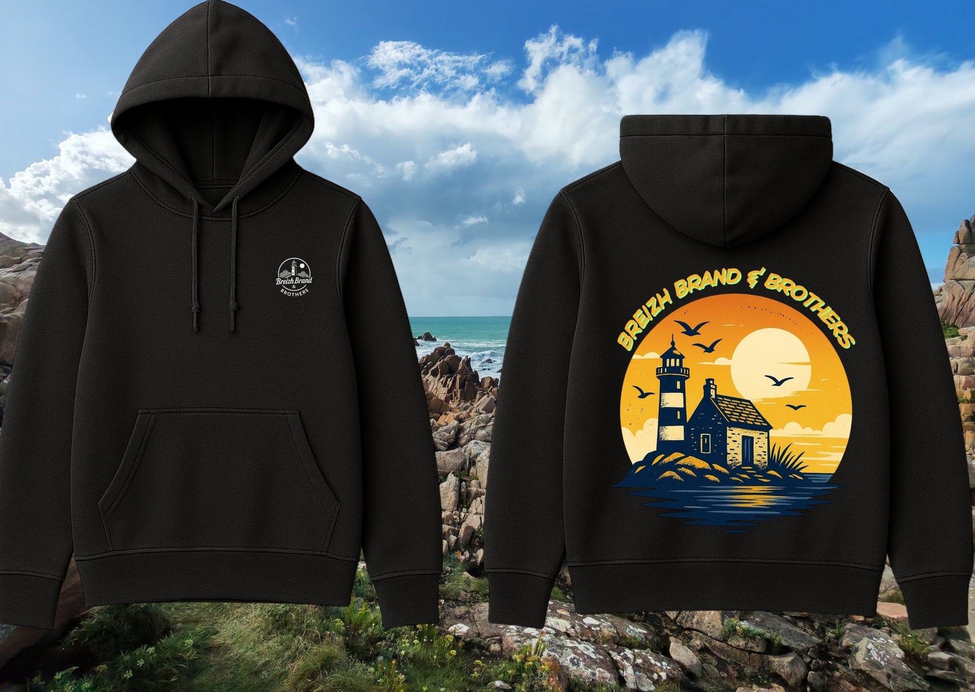 Hoodie homme Breizh Brand & Brothers chill and relax - Breizh Brand & Brothers