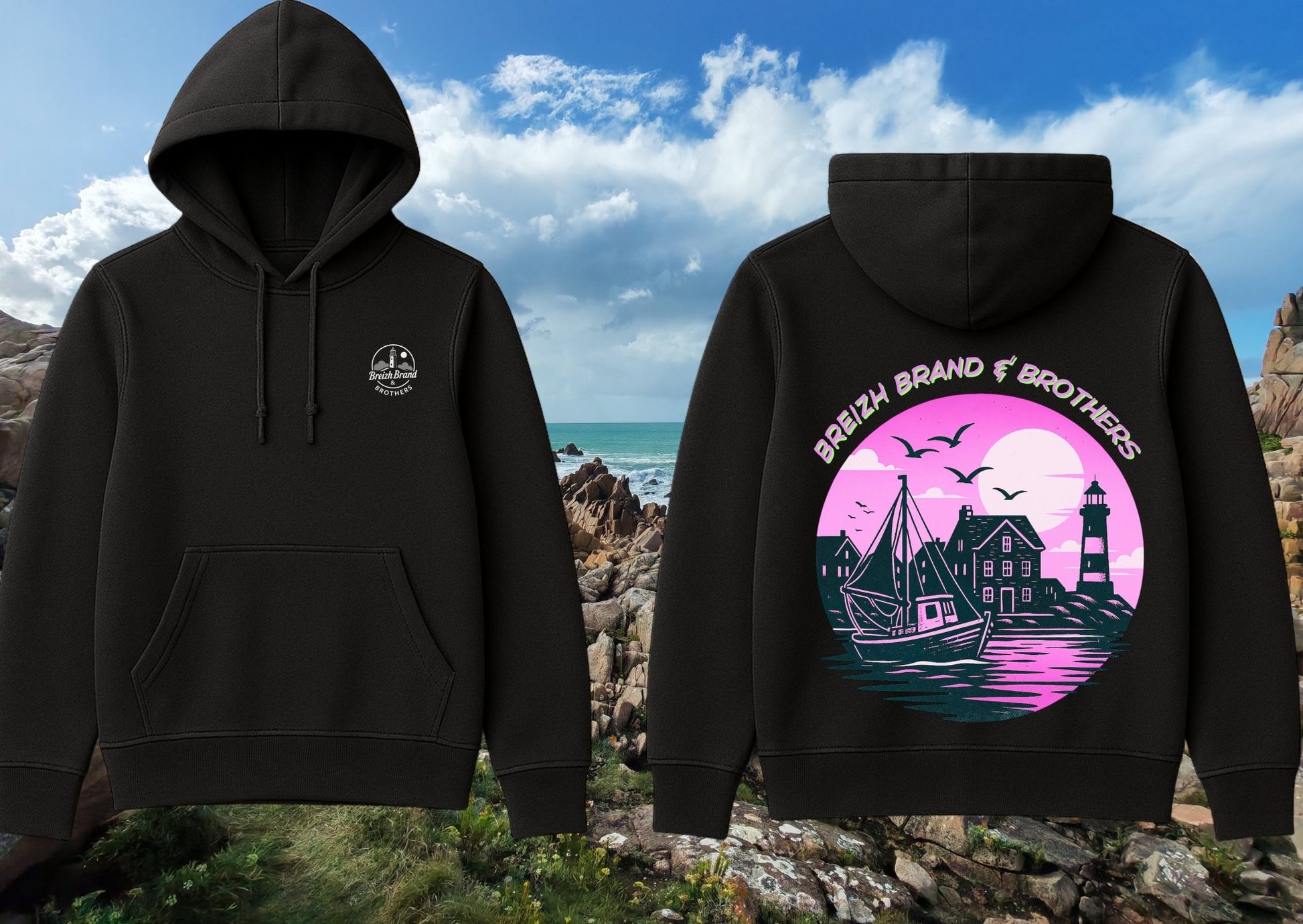 Hoodie femme Breizh Brand & Brothers chill and relax - Breizh Brand & Brothers
