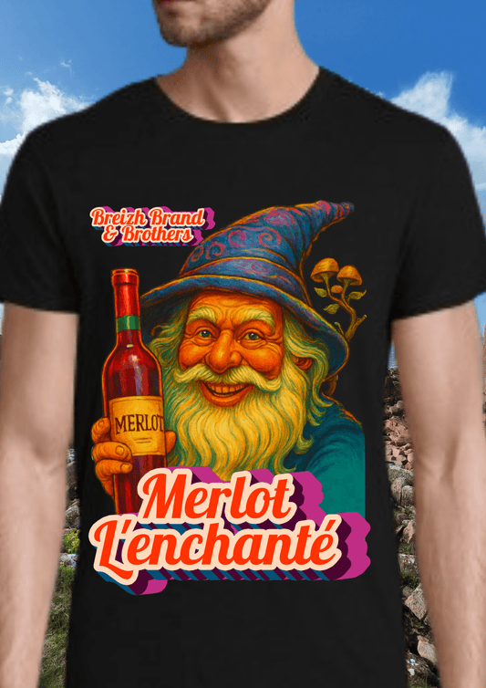 T-shirt comique Merlot L enchanté Breizh Brand & Brothers - Breizh Brand & Brothers