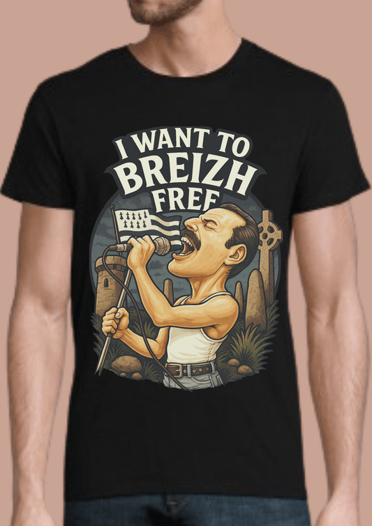 Tshirt homme Breizhwood Records i want to Breizh free - Breizh Brand & Brothers