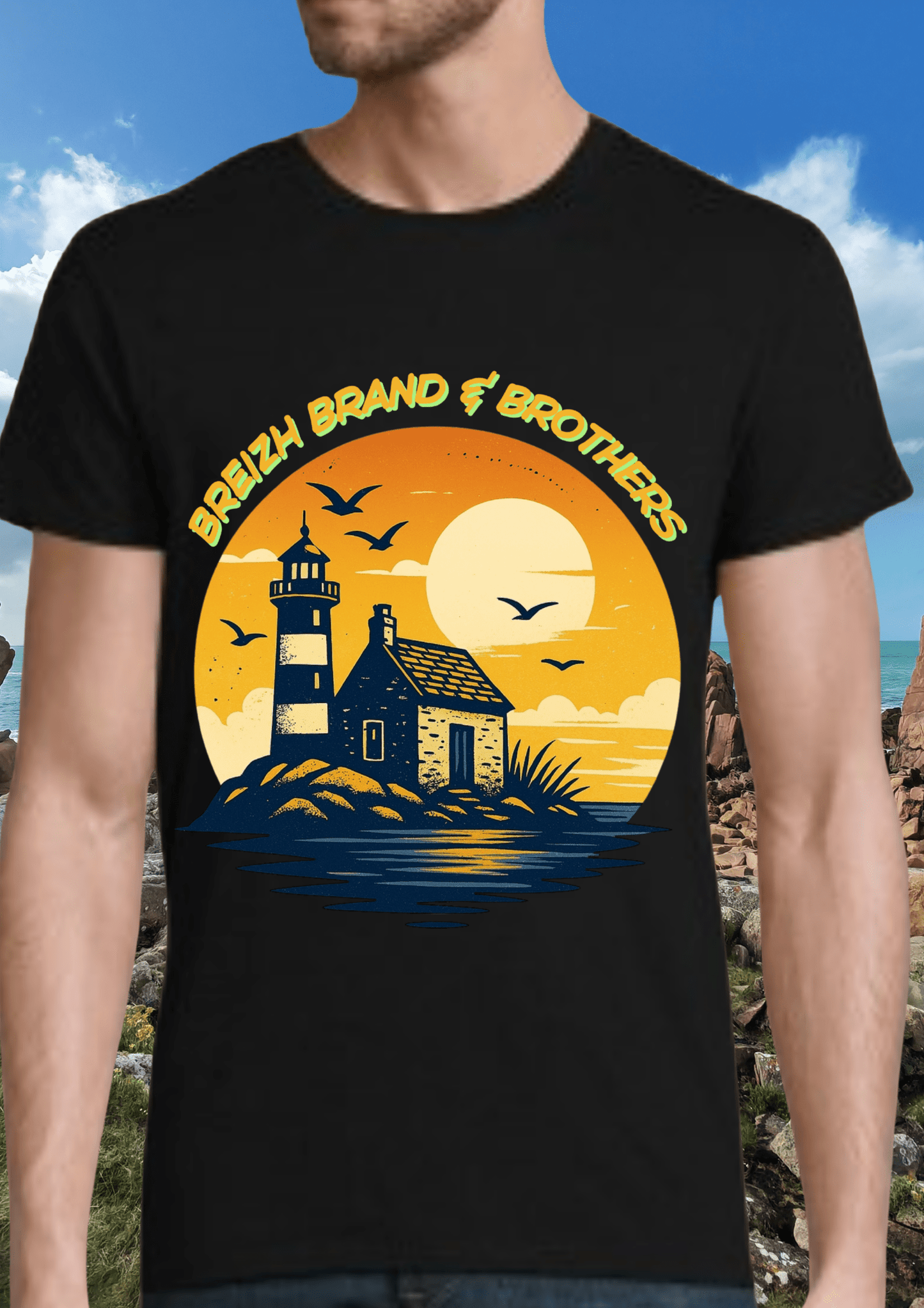 Tshirt homme décor chill and relax Breizh Brand & Brothers - Breizh Brand & Brothers