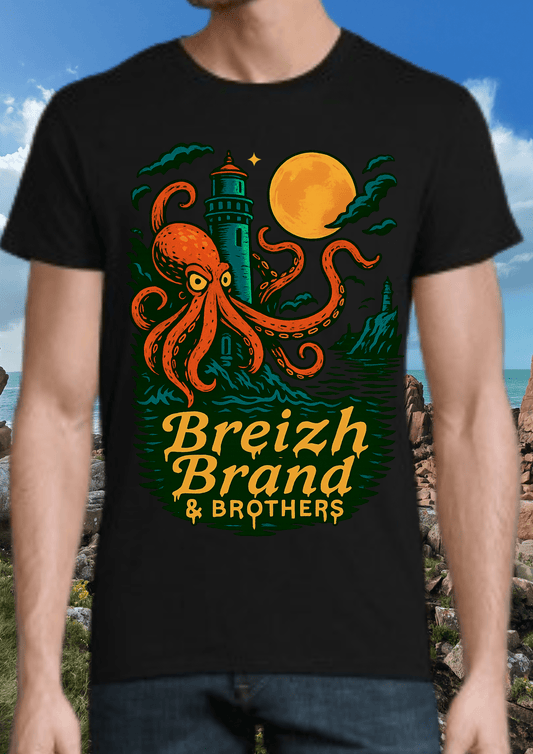 T-shirt Homme Kraken Old School - Breizh Brand & Brothers
